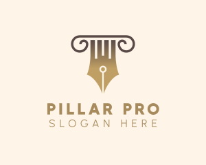 Pen Legal Pillar logo design