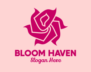 Pink Rose Petals  logo design