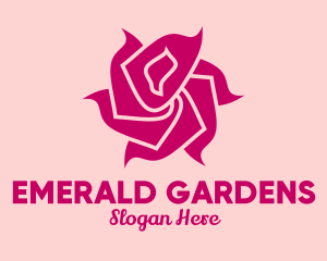 Pink Rose Petals  logo design