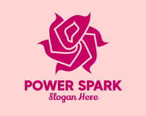 Bouquet - Pink Rose Petals logo design
