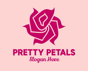 Pink Rose Petals  logo design