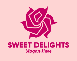 Pink Rose Petals  logo design