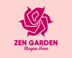 Pink Rose Petals  logo design