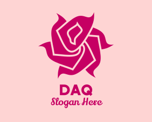 Natural - Pink Rose Petals logo design