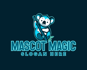 Blue Koala Mascot logo design