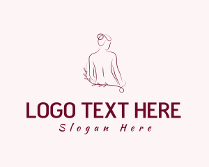 Lady - Natural Nude Beauty logo design