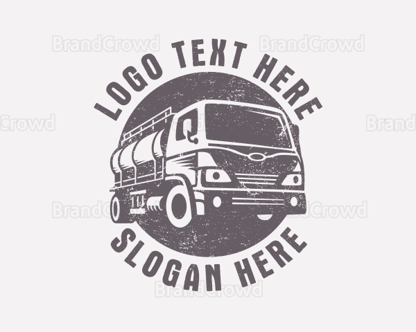 Fuel Truck Transportation Logo