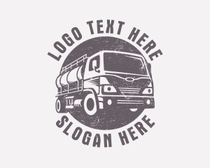 Trailer - Fuel Truck Transportation logo design