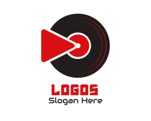 Mobile Application - Vinyl Media Player logo design