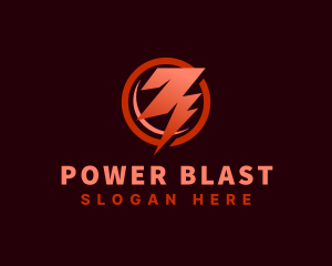 Electric Thunderbolt Power logo design