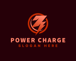 Electric Thunderbolt Power logo design