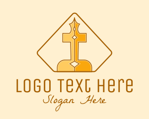 Lord - Church Crucifix Ornament logo design