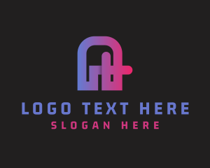 Firm - Gradient Software Letter A logo design