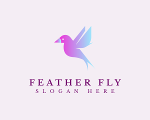 Flying Bird Silhouette logo design