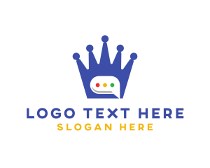 Chat - Royal Crown Messaging logo design