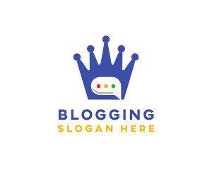 Monarchy - Royal Crown Messaging logo design