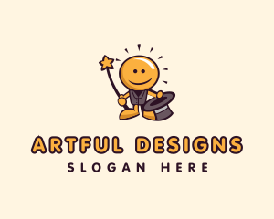 Illustration - Light Bulb Magician logo design