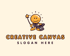 Illustration - Light Bulb Magician logo design