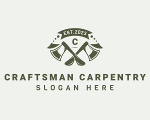 Carpenter - Axe Carpenter Woodwork logo design