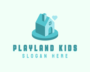 Isometric Daycare Home logo design