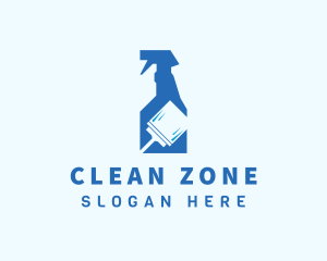 Sanitary - Sanitary Cleaning Spray Bottle logo design