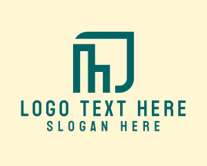 Modern Building Letter H logo design