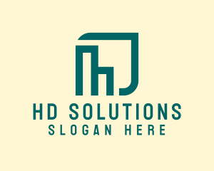 Modern Building Letter H logo design