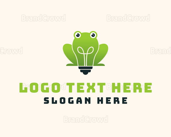 Frog Lightbulb Daycare Logo