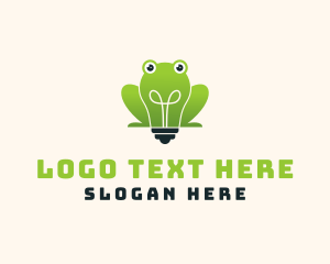 Bulb - Frog Lightbulb Daycare logo design