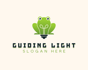 Frog Lightbulb Daycare logo design