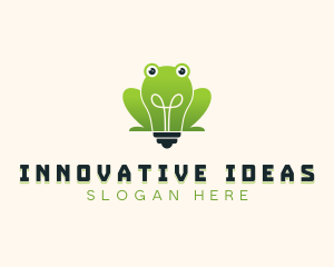 Frog Lightbulb Daycare logo design