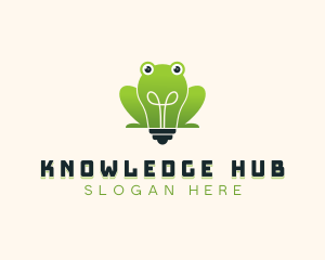 Frog Lightbulb Daycare logo design