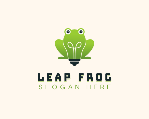 Frog Lightbulb Daycare logo design