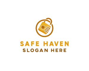 Padlock Safe Security logo design