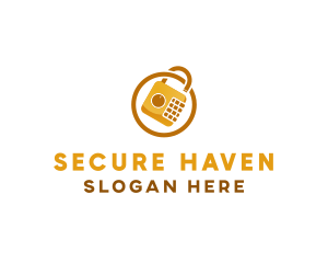 Safe - Padlock Safe Security logo design