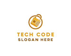 Code - Padlock Safe Security logo design