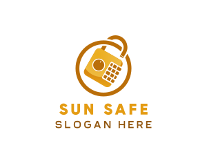 Padlock Safe Security logo design