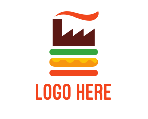 Lunch - Burger Food Factory logo design