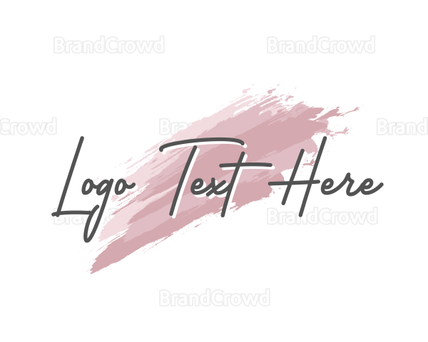 Makeup Stylist Wordmark Logo