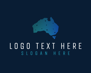 Country - Australia Tech Continent logo design