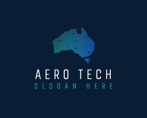 Australia Tech Continent logo design