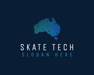 Australia Tech Continent logo design