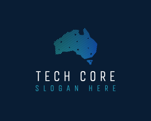 Australia Tech Continent logo design