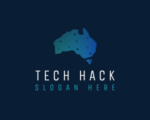 Australia Tech Continent logo design