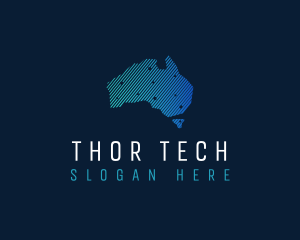 Australia Tech Continent logo design