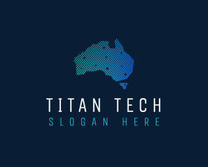 Australia Tech Continent logo design