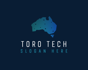 Australia Tech Continent logo design