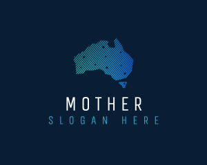 Country - Australia Tech Continent logo design