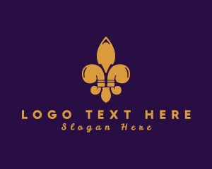 Knight - Fleur De Lis Spearhead logo design