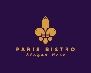 French Restaurant - Fleur De Lis Spearhead logo design